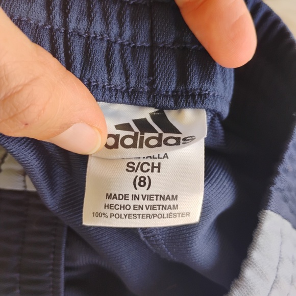 Boys Adidas athletic joggers/pants, size S(8) - Picture 3 of 4